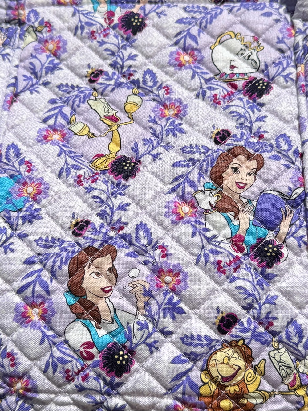 Disney Vera Bradley Belle Floral Small Vera Tote Beauty & the Beast NWT - Picture 3 of 11
